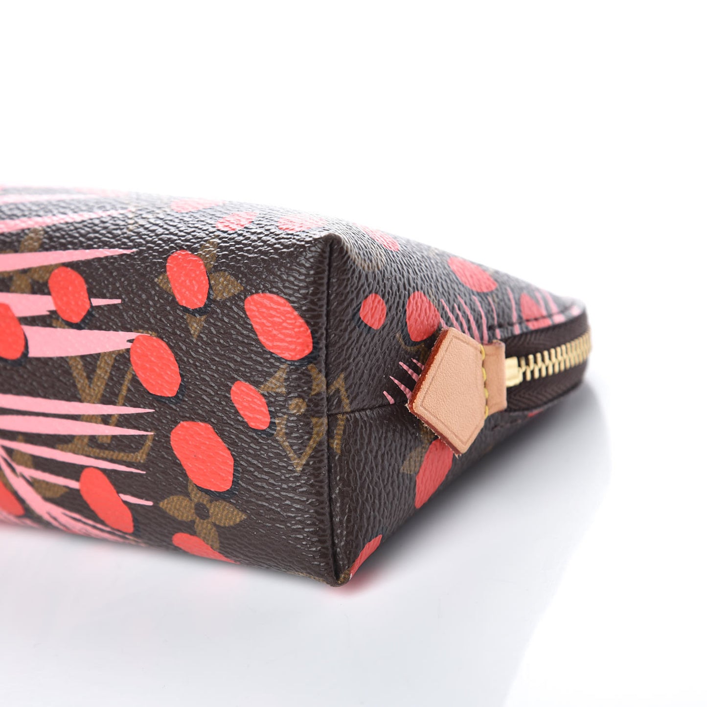 Monogram Jungle Dots Cosmetic Pouch Sugar Pink Poppy