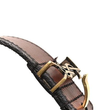Saint Laurent Smooth Calfskin Monogram Square Buckle Belt 85 34 Brown 5 of 8