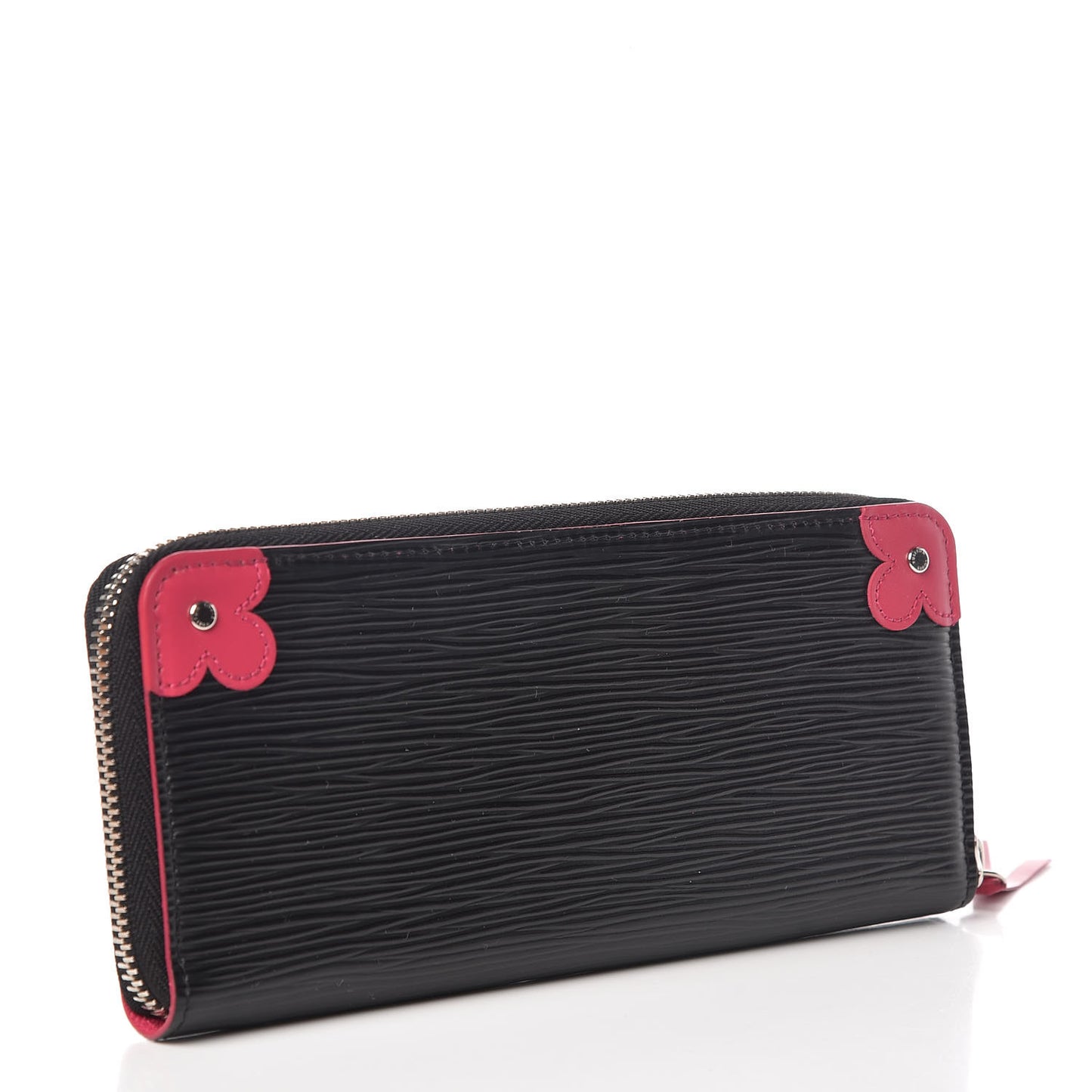 Epi Blooming Corners Clemence Wallet Black