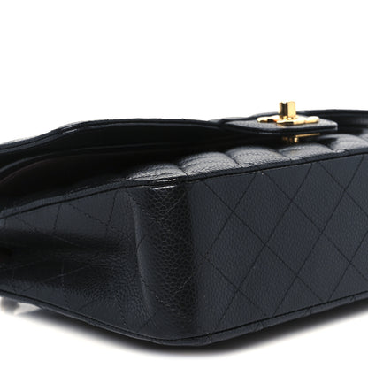 Chanel Caviar Quilted Medium Double Flap Black 10 of 12