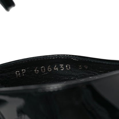 Saint Laurent Patent Calfskin Zoe 105 Ankle Strap Pumps 39 Black 8 of 8