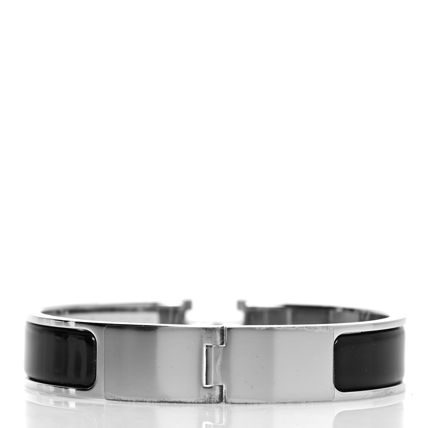 Enamel Narrow Clic Clac H Bracelet PM Black