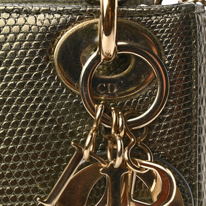 Christian Dior Metallic Lizard Mini Lady Dior Green 12 of 13