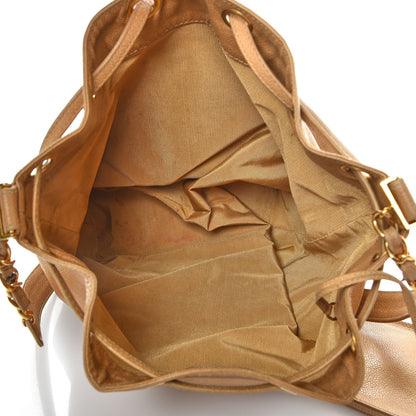 Chanel Caviar Drawstring Shoulder Bag Beige 6 of 14