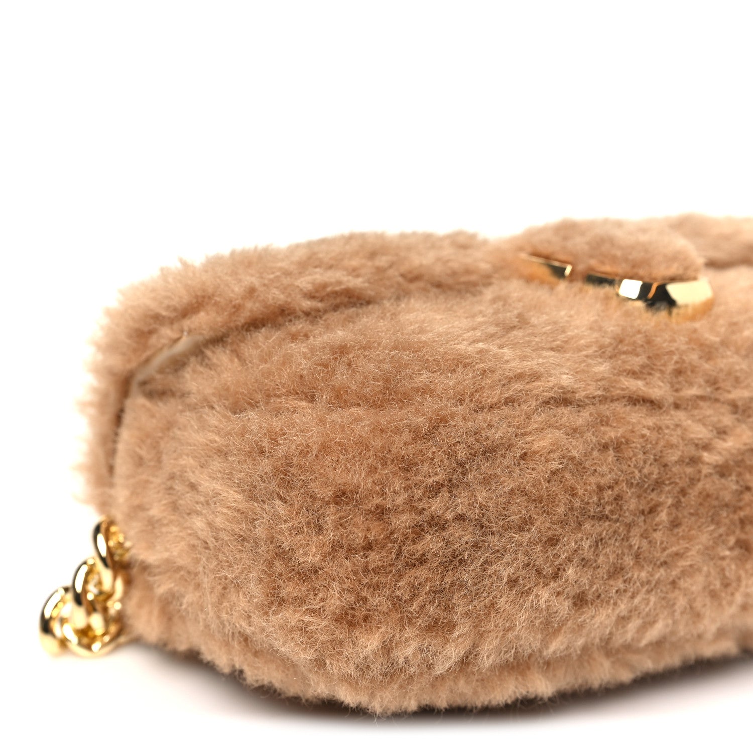 Marc Jacobs Faux Fur Calfskin Mini The Teddy J Marc Shoulder Bag Camel 9 of 10