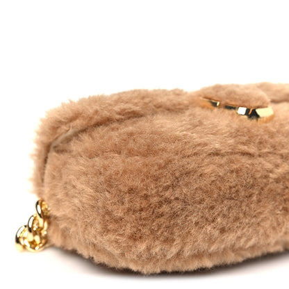 Marc Jacobs Faux Fur Calfskin Mini The Teddy J Marc Shoulder Bag Camel 9 of 10