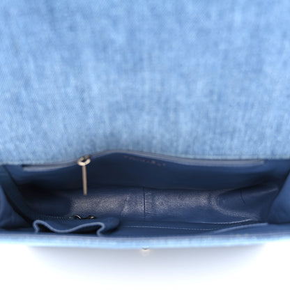 Chanel Denim Quilted Large Boy Flap Blue 5 of 14