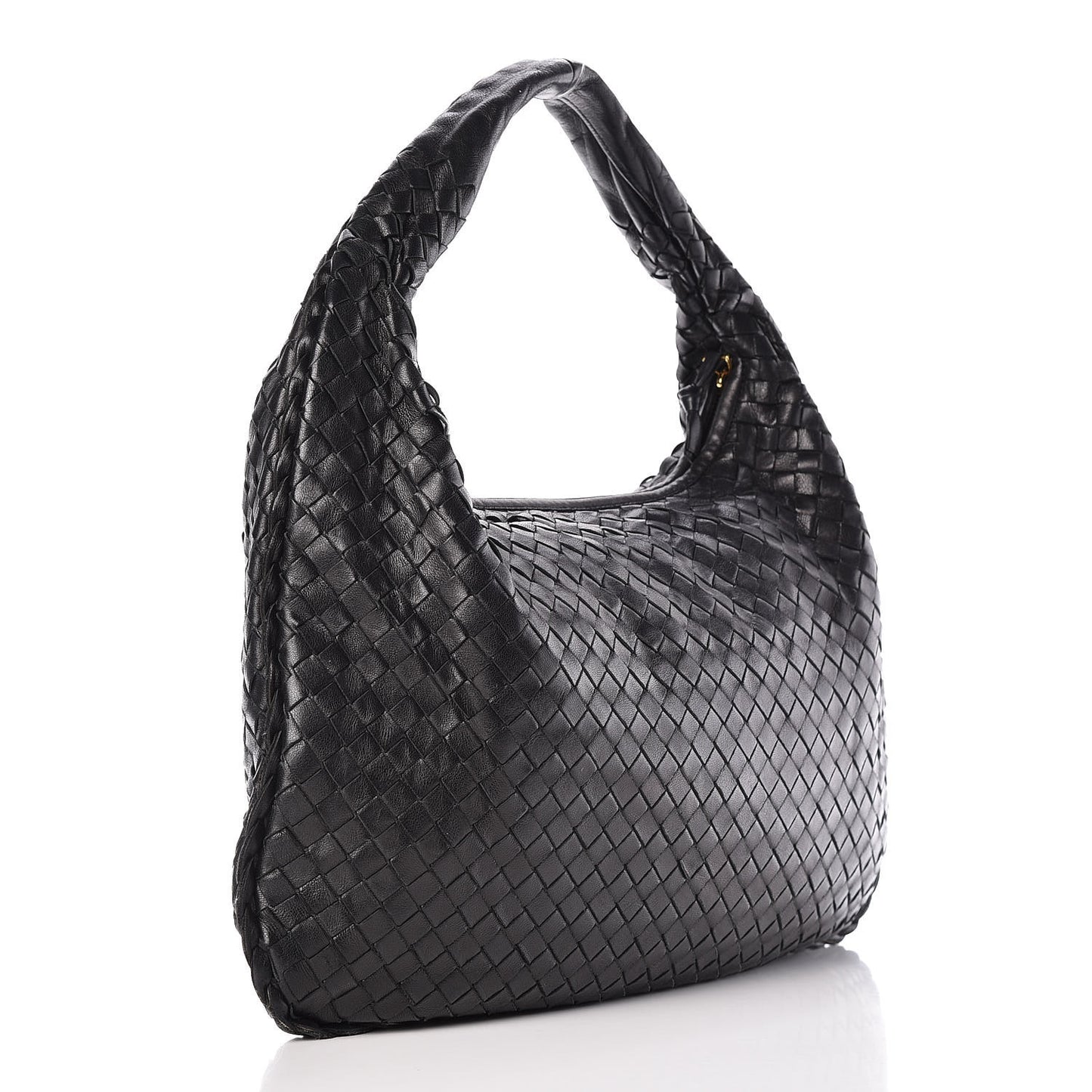 Nappa Intrecciato Medium Veneta Hobo Black