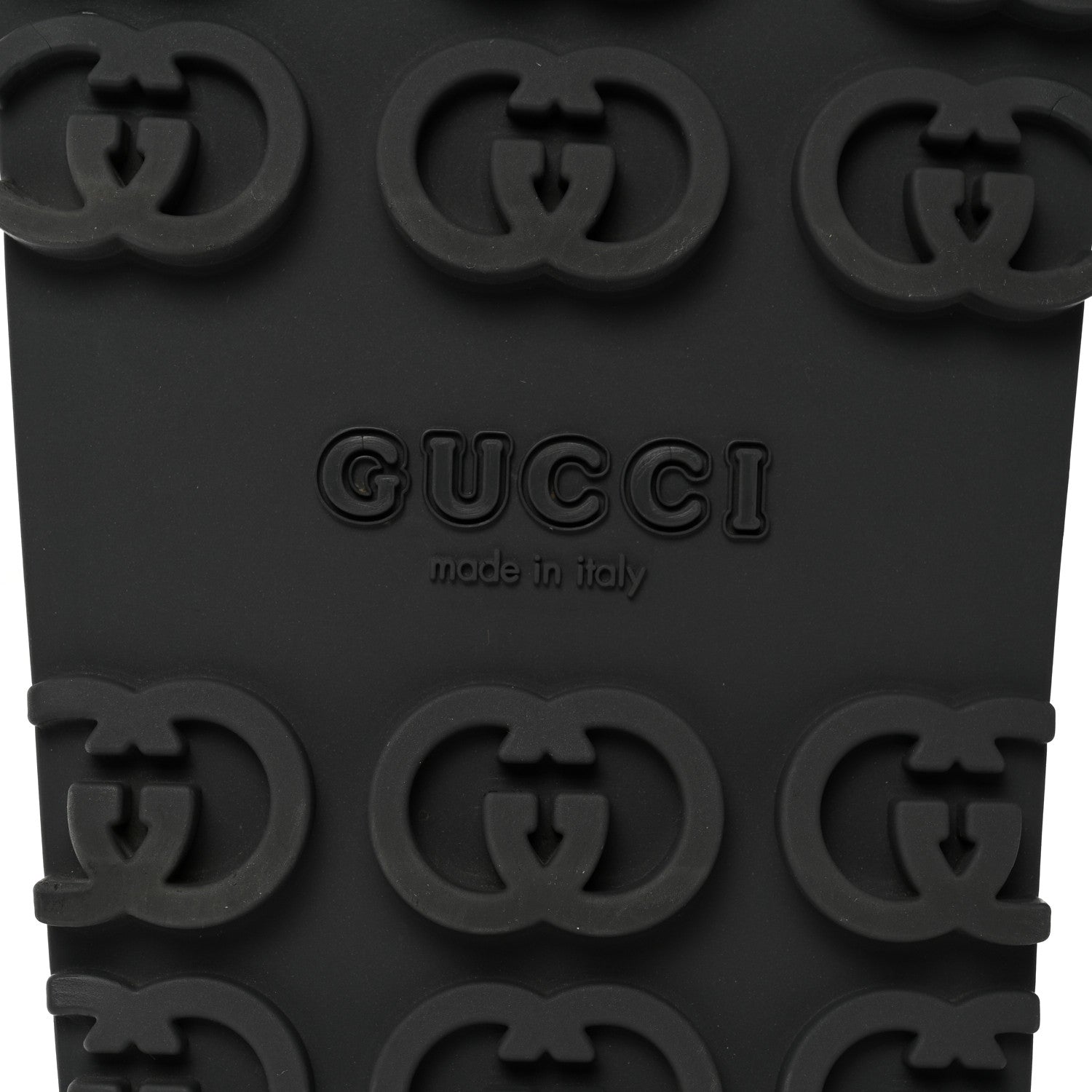 Gucci Soft Rubber Mens Interlocking G Platform 42mm Slide Sandals 12 Black 8 of 8