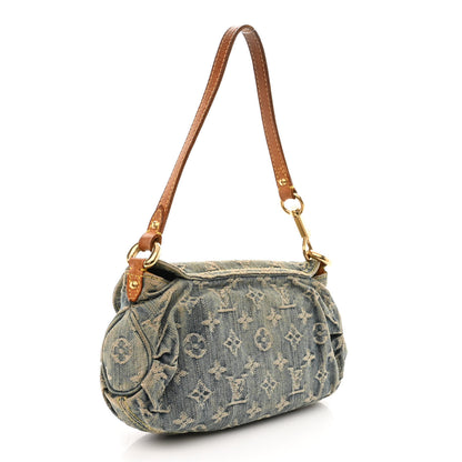Louis Vuitton Monogram Denim Mini Pleaty Blue 3 of 11