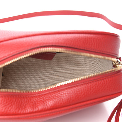 Gucci Pebbled Calfskin Small Soho Disco Bag Tabasco Red 5 of 10