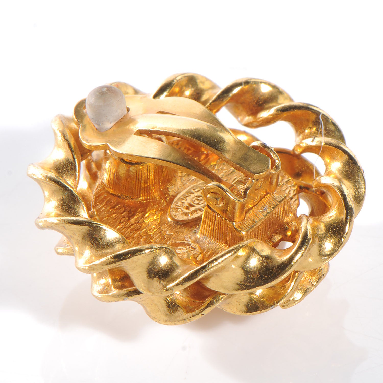 Chanel Pearl Clip On Earrings Gold 5 of 5