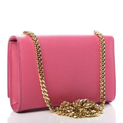 Saint Laurent Grain De Poudre Small Monogram Kate Satchel Bubblegum 3 of 9