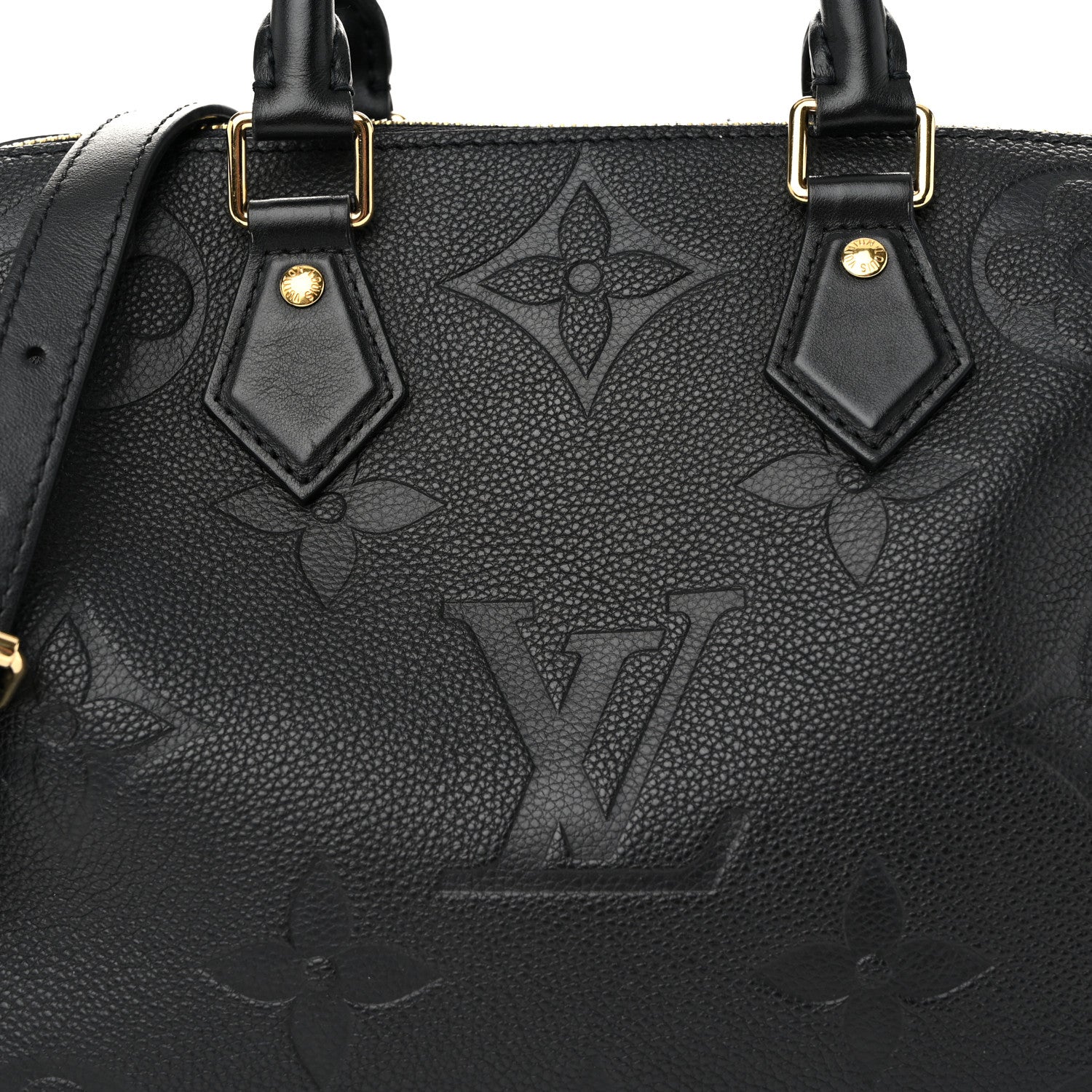 Louis Vuitton Empreinte Monogram Giant Speedy Bandouliere 25 Black 7 of 10