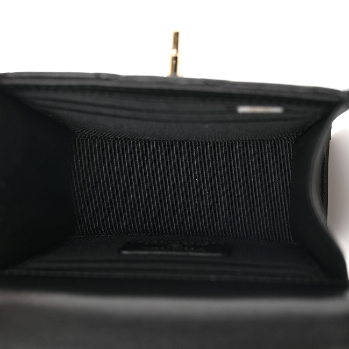 Lambskin Quilted Mini Trendy CC Clutch With Chain Black
