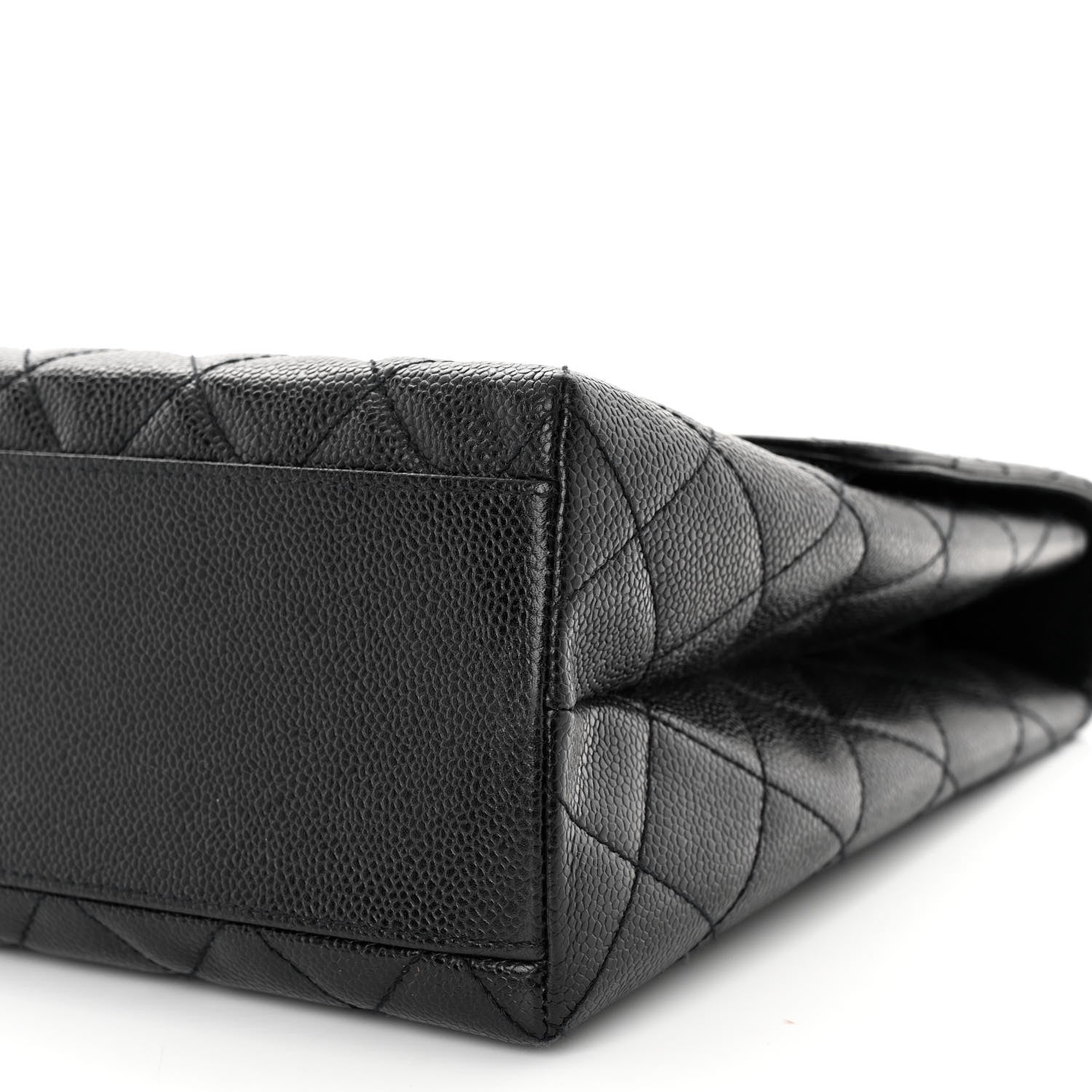 Chanel Caviar Quilted Jumbo Kelly Flap Black 10 of 10