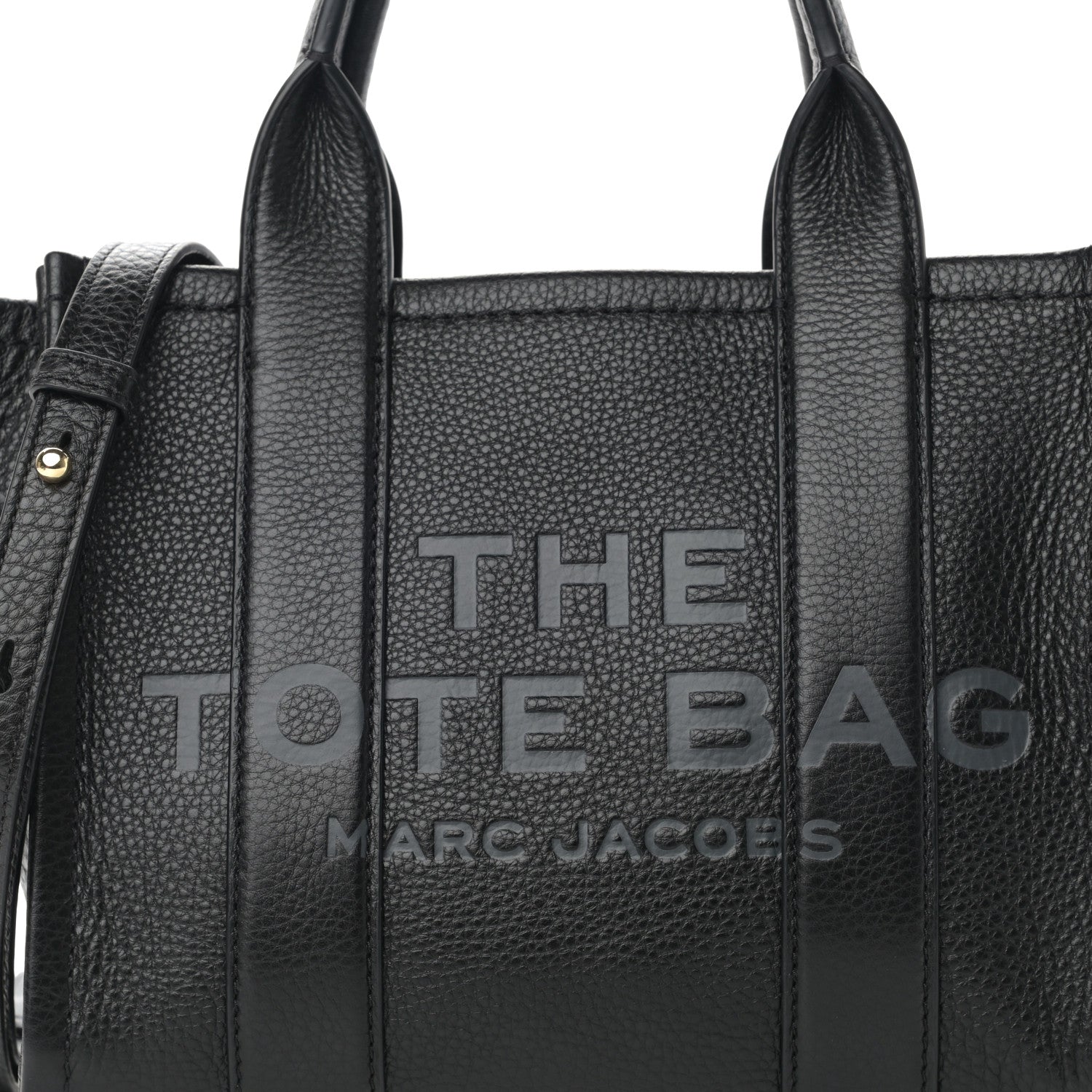 Marc Jacobs Grained Calfskin Small The Tote Bag Black 9 of 17