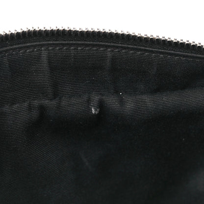 Saint Laurent Cracked Shiny Calfskin Matelasse Monogram Lou Camera Bag Black 12 of 13