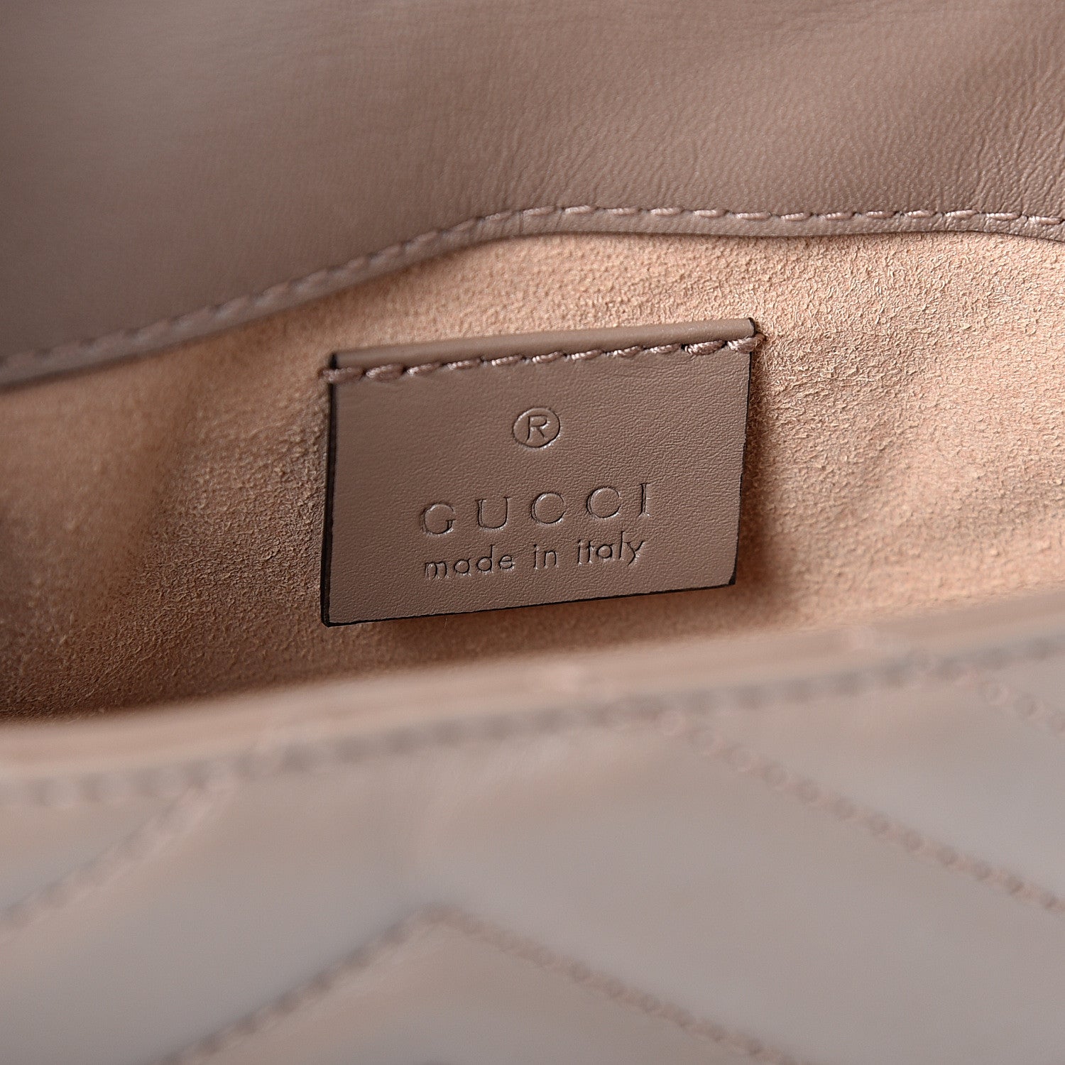 Gucci Calfskin Matelasse Super Mini GG Marmont Shoulder Bag Porcelain Rose 5 of 10