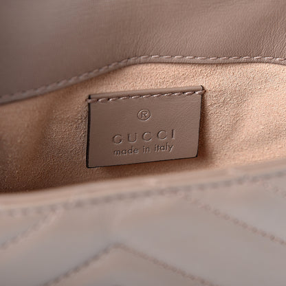 Gucci Calfskin Matelasse Super Mini GG Marmont Shoulder Bag Porcelain Rose 5 of 10