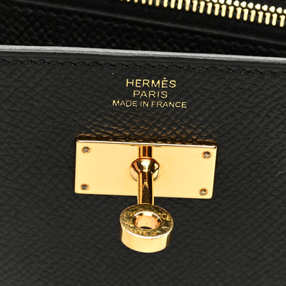 Hermes Epsom Kelly Wallet To Go Black 6 of 8