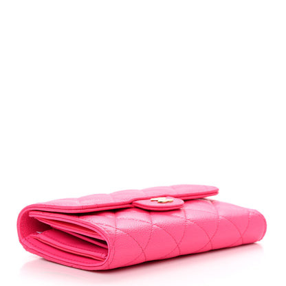 Chanel Caviar Quilted Medium Flap Wallet Fuchsia 4 of 10