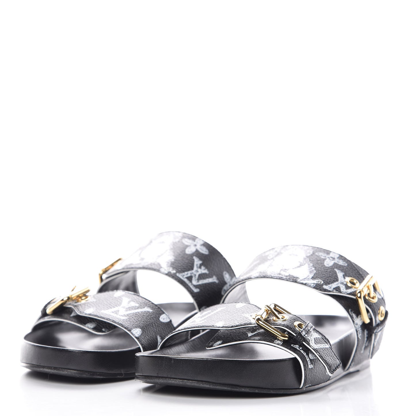 Catogram Bom Dia Flat Mule 37 Black White