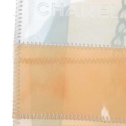 Chanel PVC Stitched Flap Beige Light Blue 7 of 15