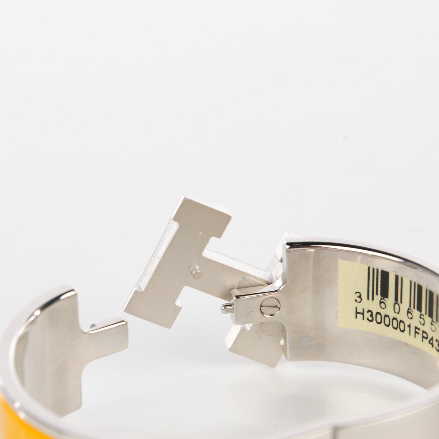 Hermes Enamel Wide Clic Clac H Bracelet PM Jaune Citrone 5 of 5