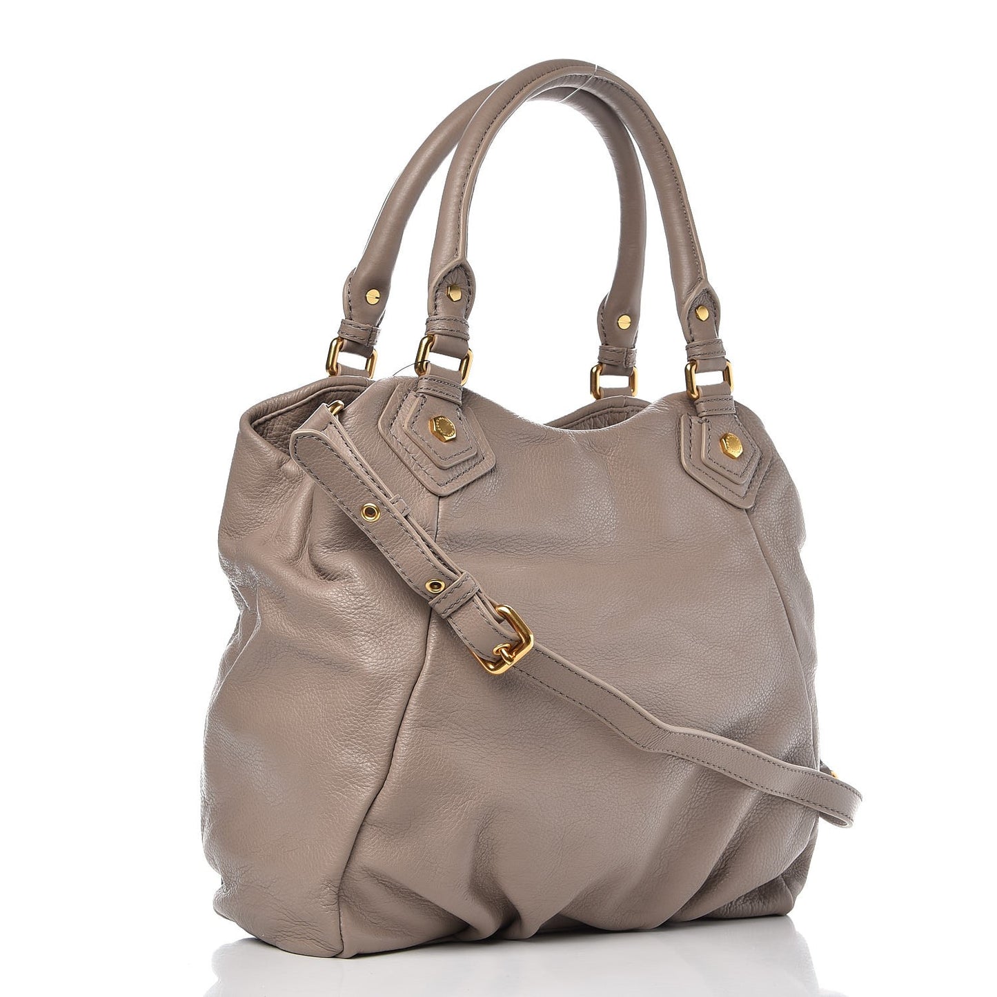 MARC by Calfskin Classic Q Francesca Tote Bag Cement
