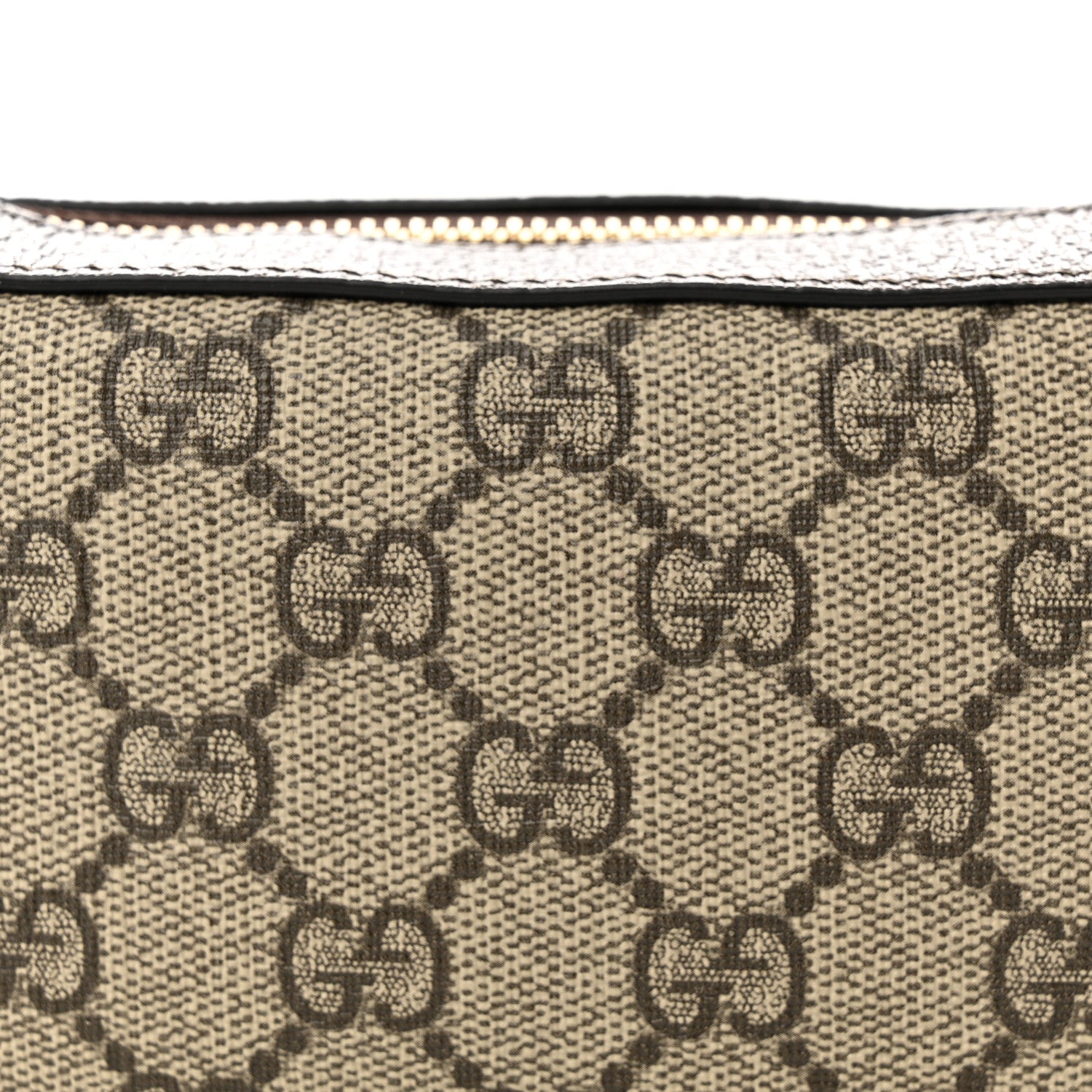 Gucci GG Supreme Monogram Textured Calfskin Web Mini Ophidia Half Moon Hobo Beige Ebony New Acero 8 of 11