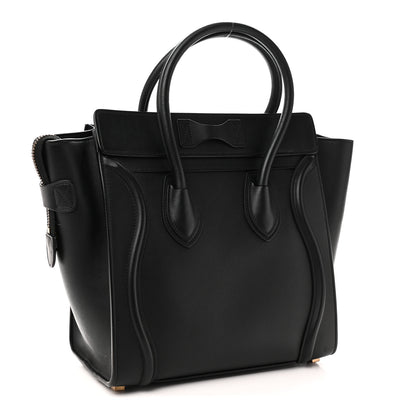 Celine Smooth Calfskin Micro Luggage Black 3 of 9