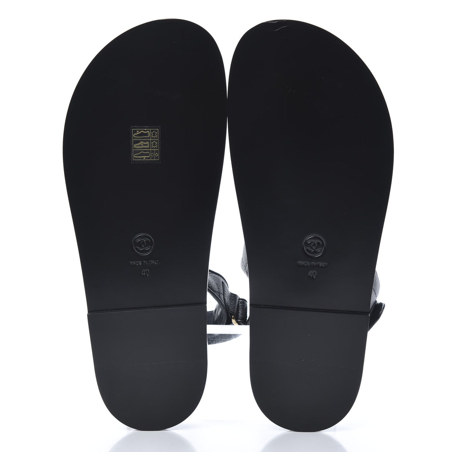 Grained Calfskin Velcro Dad Sandals 40 Black