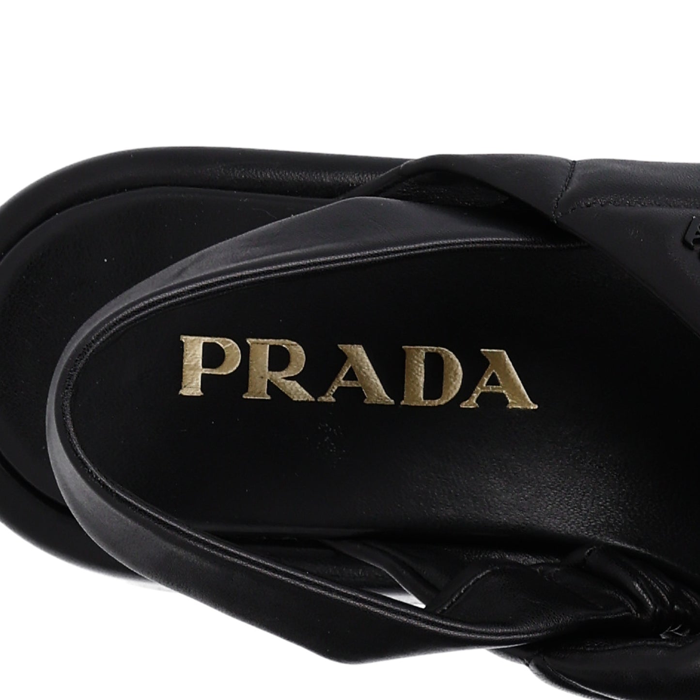 Nappa Padded Blow 20mm Slingback Sandals 36.5 Black