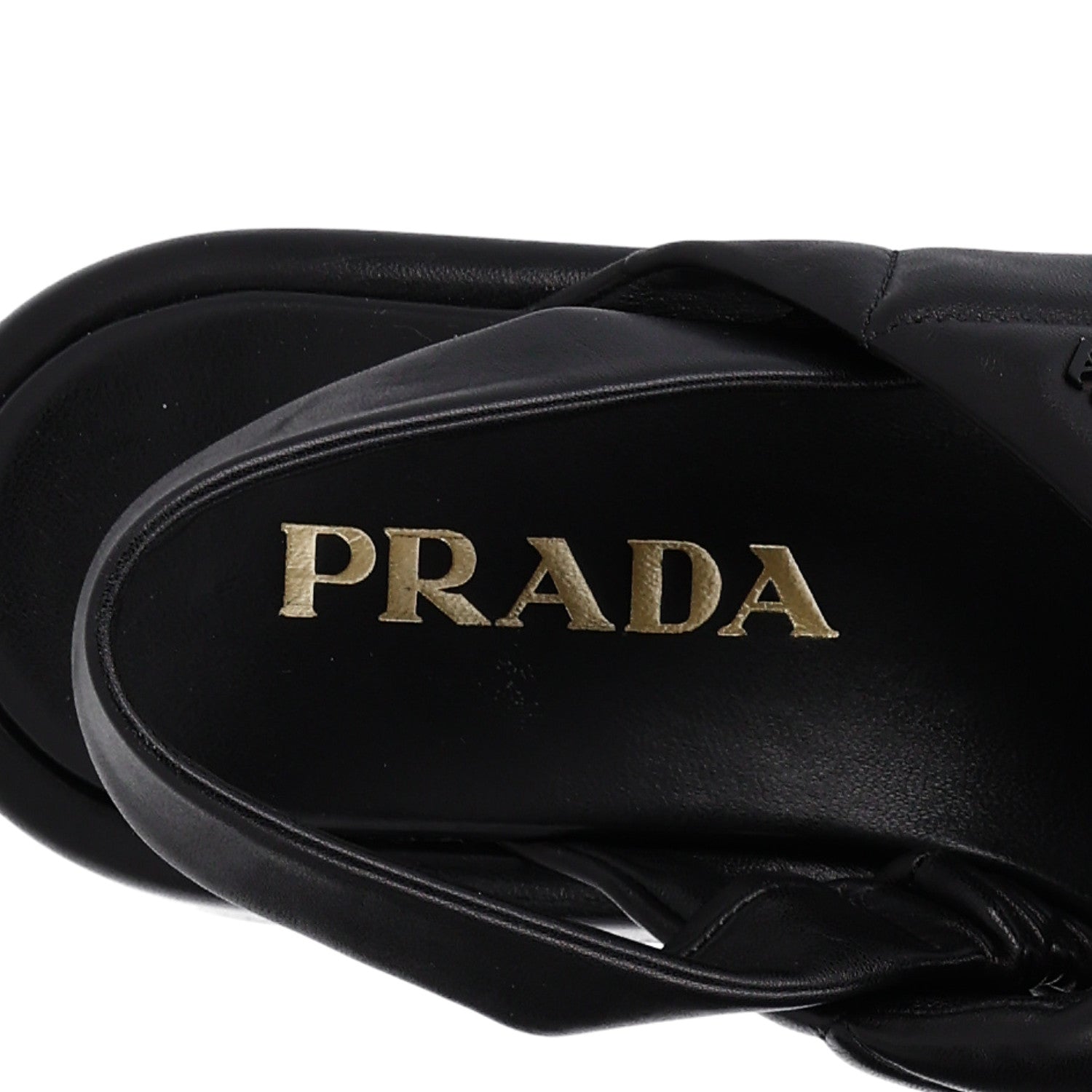 Prada Nappa Padded Blow 20mm Slingback Sandals 36.5 Black 9 of 10