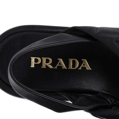 Prada Nappa Padded Blow 20mm Slingback Sandals 36.5 Black 9 of 10