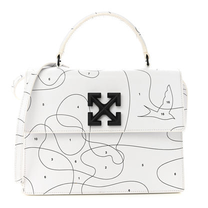 Off-White Calfskin Jitney 2.8 Puzzle Shoulder Bag White Black 1 of 13