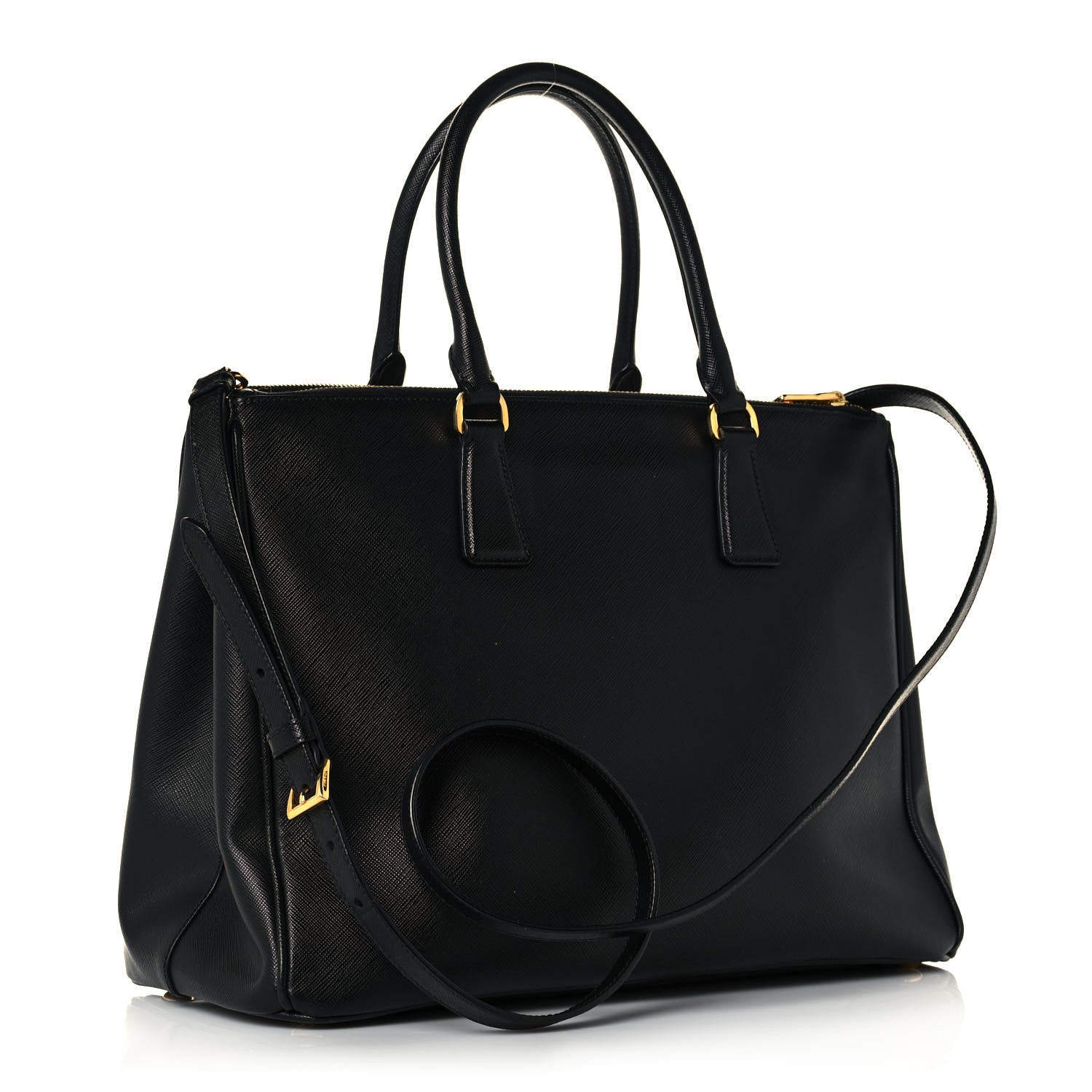 Prada Saffiano Large Galleria Double Zip Tote Black 3 of 11