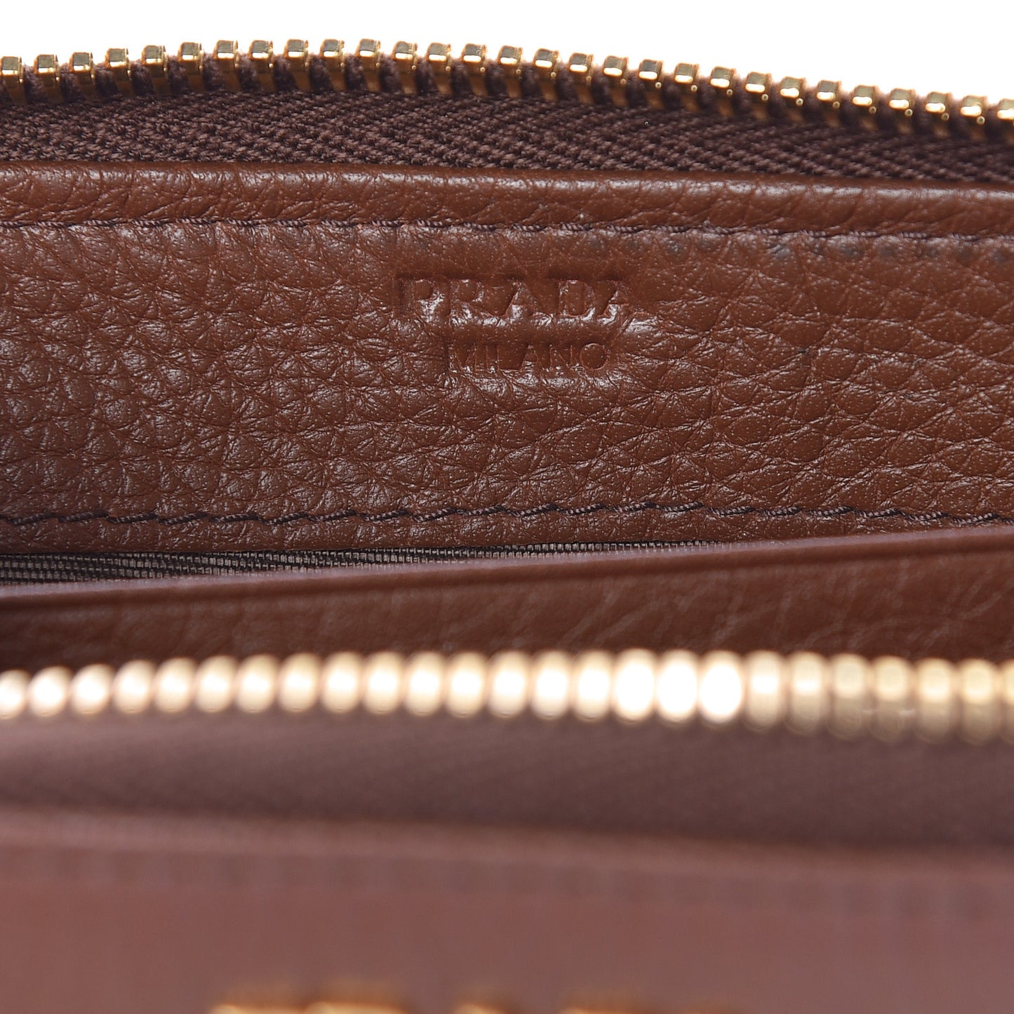 Vitello Daino Compact Zip Around Wallet Palissandro