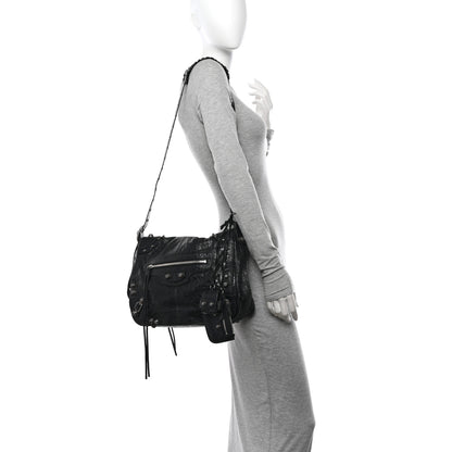 Balenciaga Agneau Arena Medium Le Cagole Messenger Bag Black 2 of 13