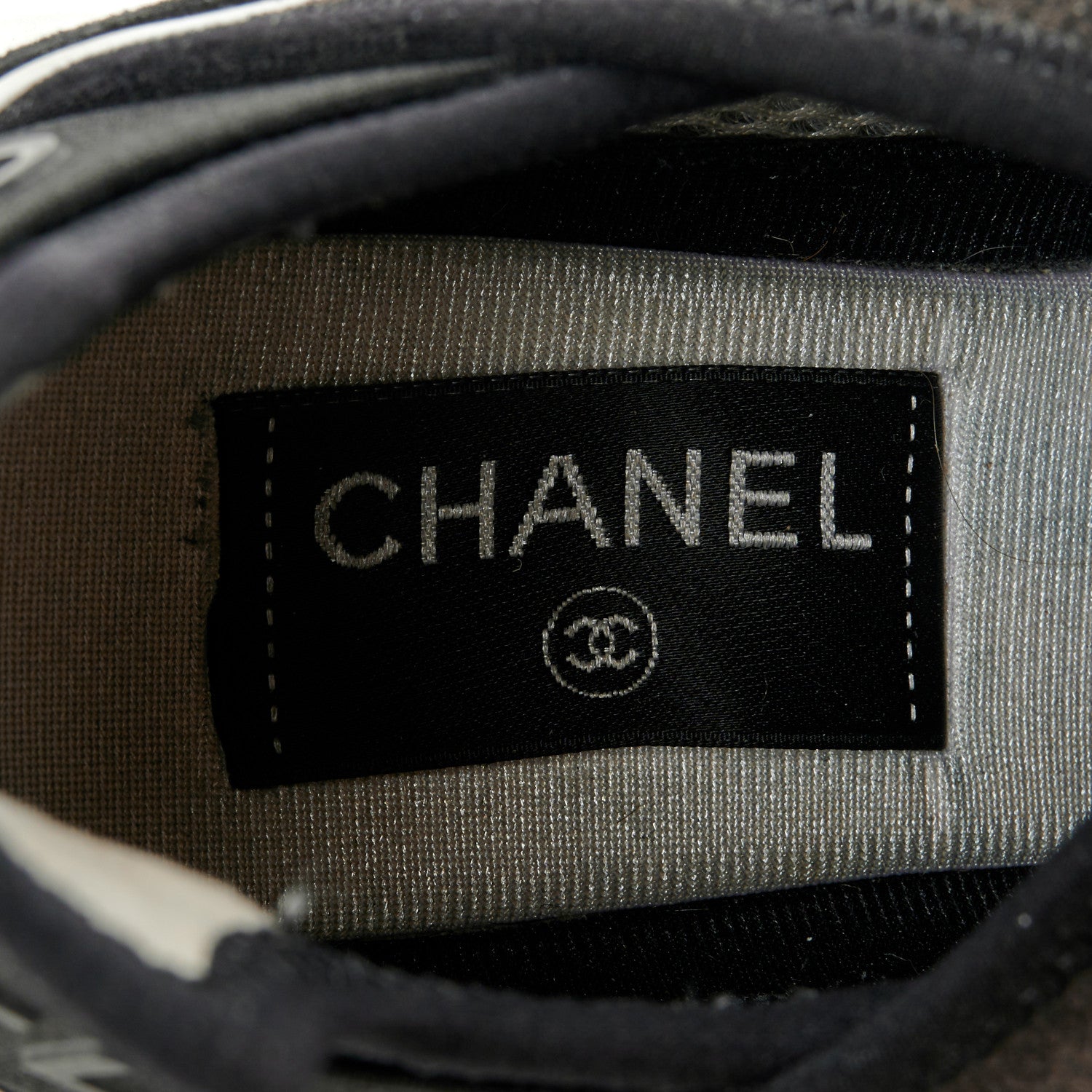 Chanel Velvet Calfskin CC Sneakers 37 Black 8 of 9