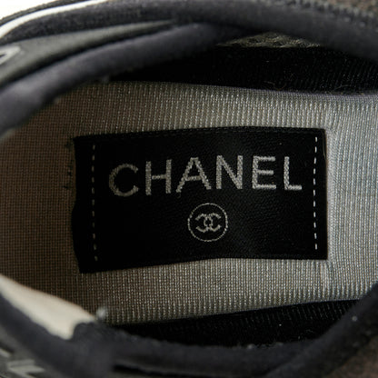 Chanel Velvet Calfskin CC Sneakers 37 Black 8 of 9