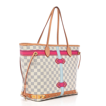 Louis Vuitton Damier Azur Summer Trunks Newport Beach Neo Neverfull MM 3 of 10