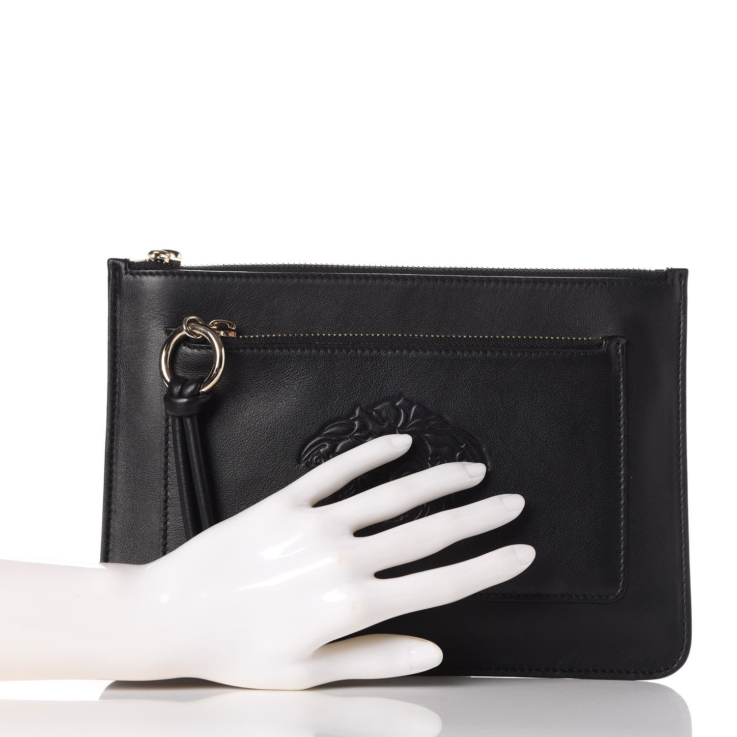 Versace Calfskin Palazzo Pochette Black 2 of 6