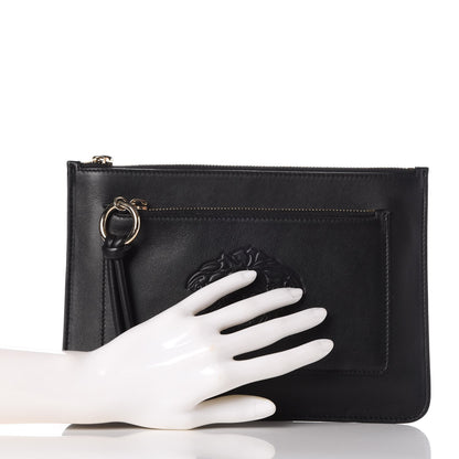Versace Calfskin Palazzo Pochette Black 2 of 6