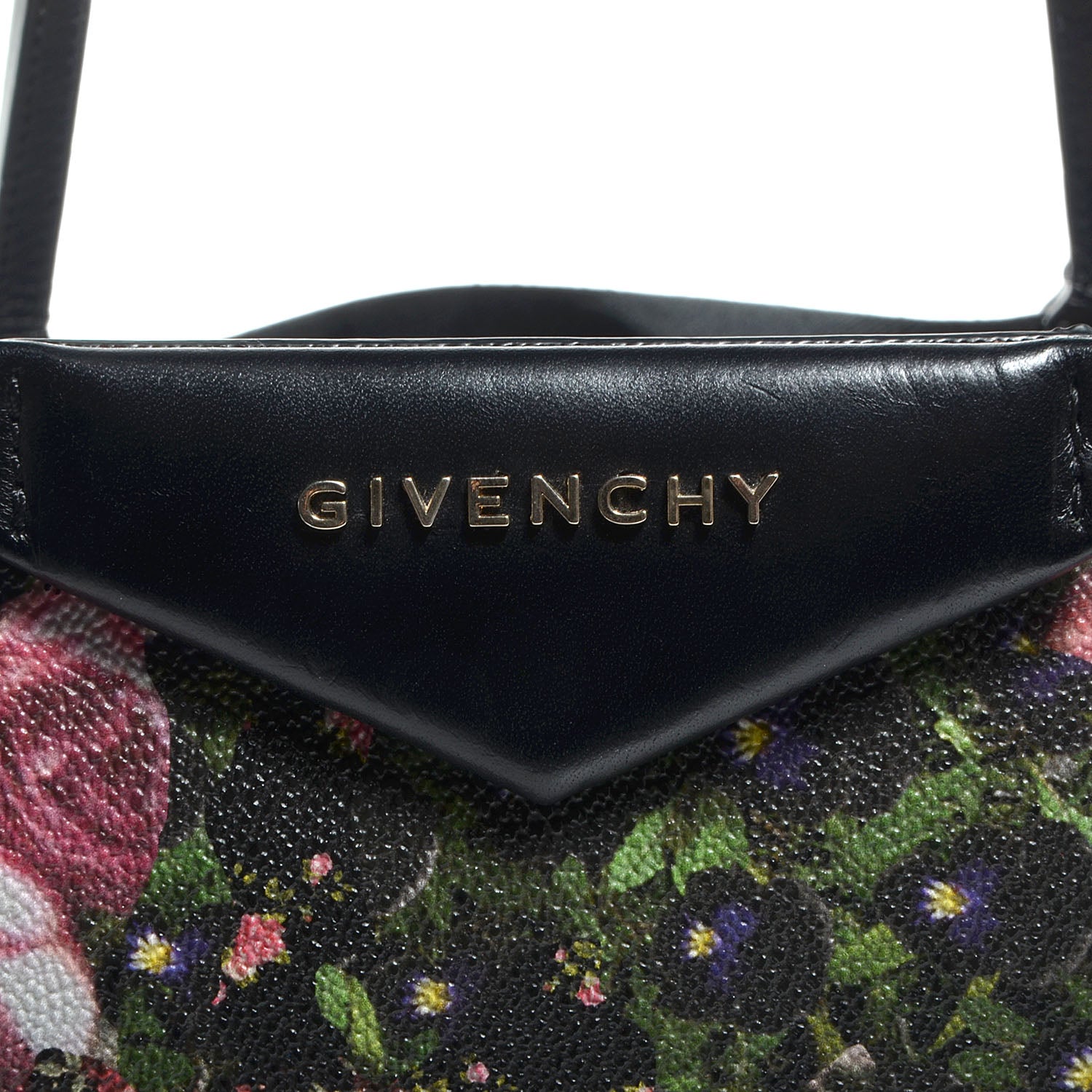 Givenchy Textured Coated Canvas Roses Camouflage Print Large Antigona Tote Black 8 of 10