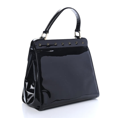 Valentino Garavani Patent Rockstud Single Handle Bag Black 2 of 4