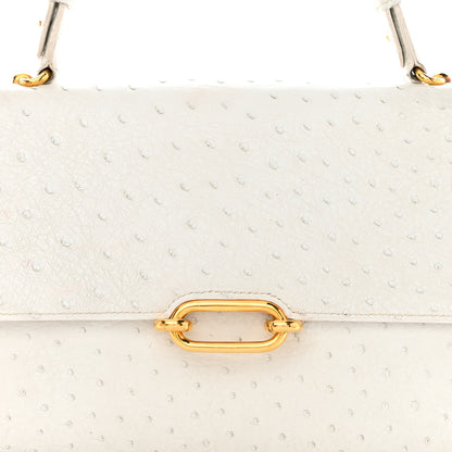Hermes Ostrich Fonsbelle White 10 of 14