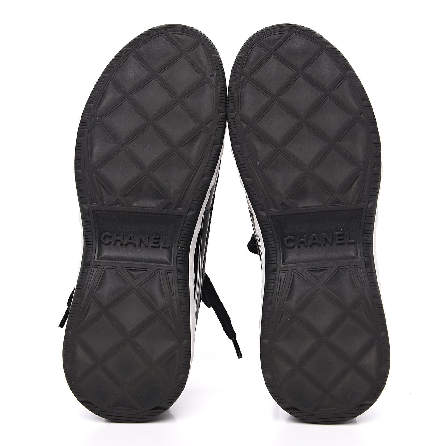 Velvet Calfskin Mixed Fibers CC Sneakers 36.5 Black