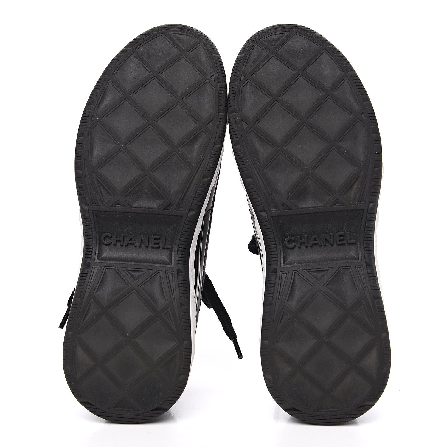 Chanel Velvet Calfskin Mixed Fibers CC Sneakers 36.5 Black 7 of 7